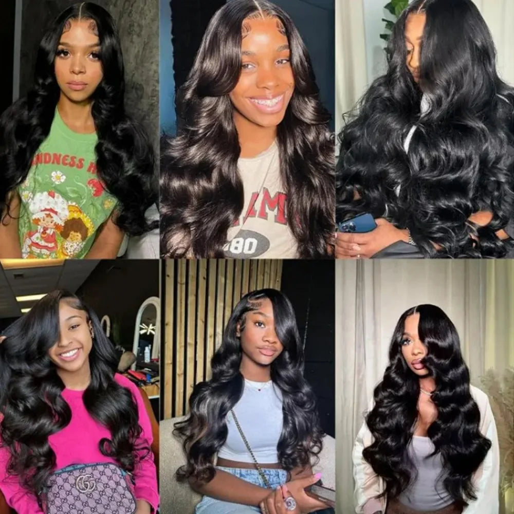 13x6 Body Wave Lace frontal Wig Human Hair Pre Plucked Glueless 13X4 Brazilian Body Wave HD Transparent Lace Wigs For Women
