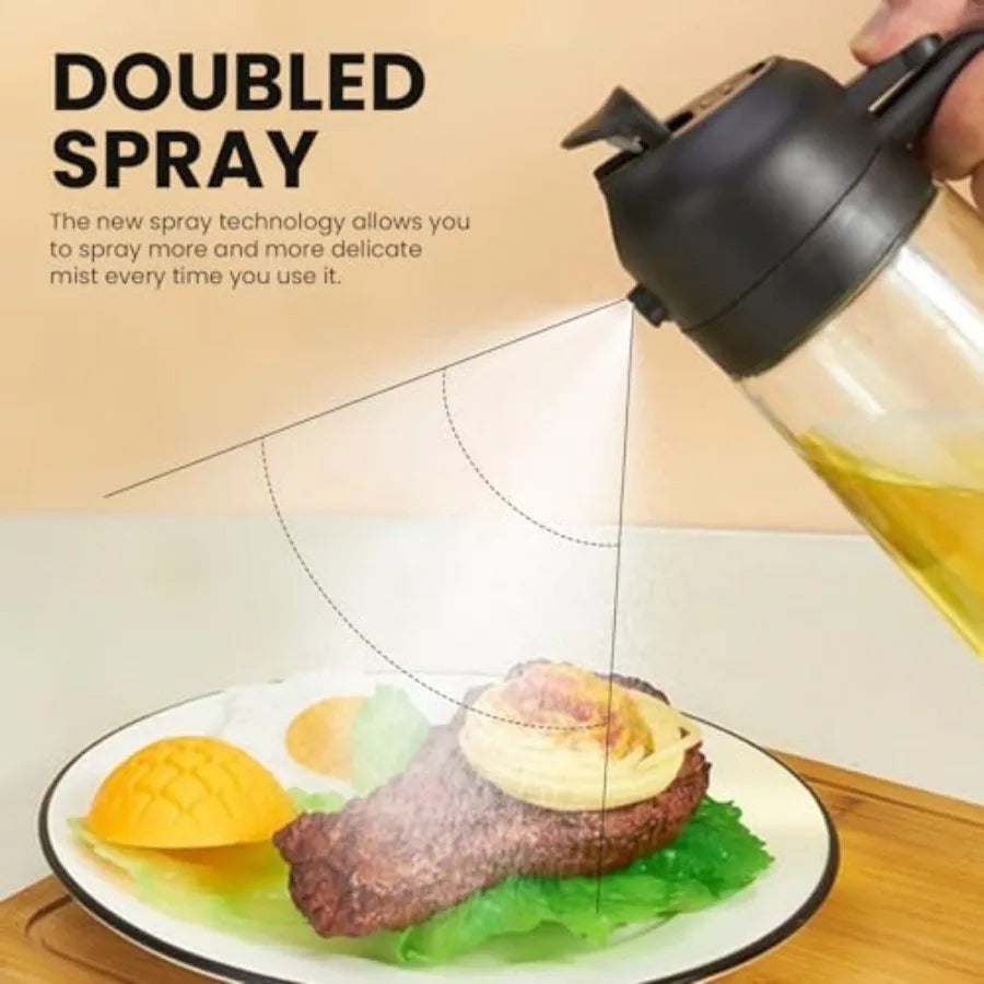 2-in-1 Cooking Oil Sprayer & Dispenser Bottle