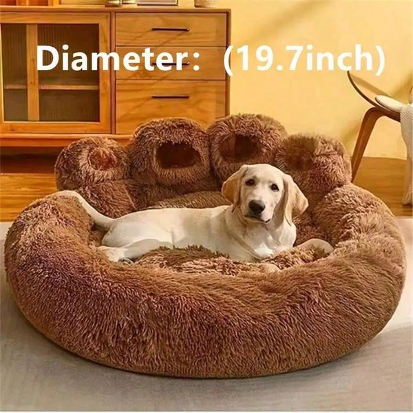Pet Bed Pet Sofa Soft And Comfortable Bear Paw Pet Bed, Sleep Solution For Dogs And Cats. Comfortable Donut Dog Bed Luxurious