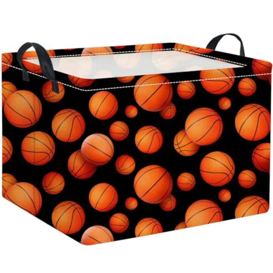 Rectangular Checkered Basket Storage Bin Collapse Storage Basket with Handles for Organizing Home Kitchen Boys and Girls Toys O