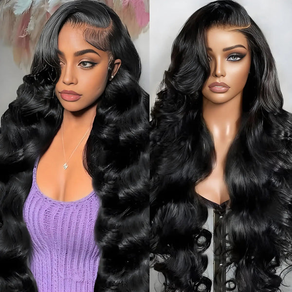 40 Inch Body Wave Human Hair Front Wig 13x6 13x4 HD Lace Transparent Frontal Wig Pre Plucked Brazilian Human Hair Wigs For Women