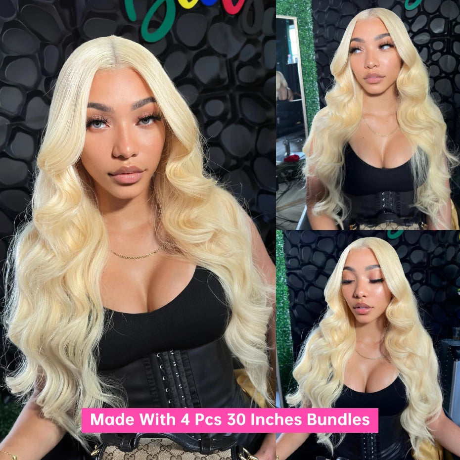 30 40 Inches 613 Honey Blonde Bundles Remy Human Hair Weave Bundles Double Track Peruvian Body Wave Bundles Human Hair Extension