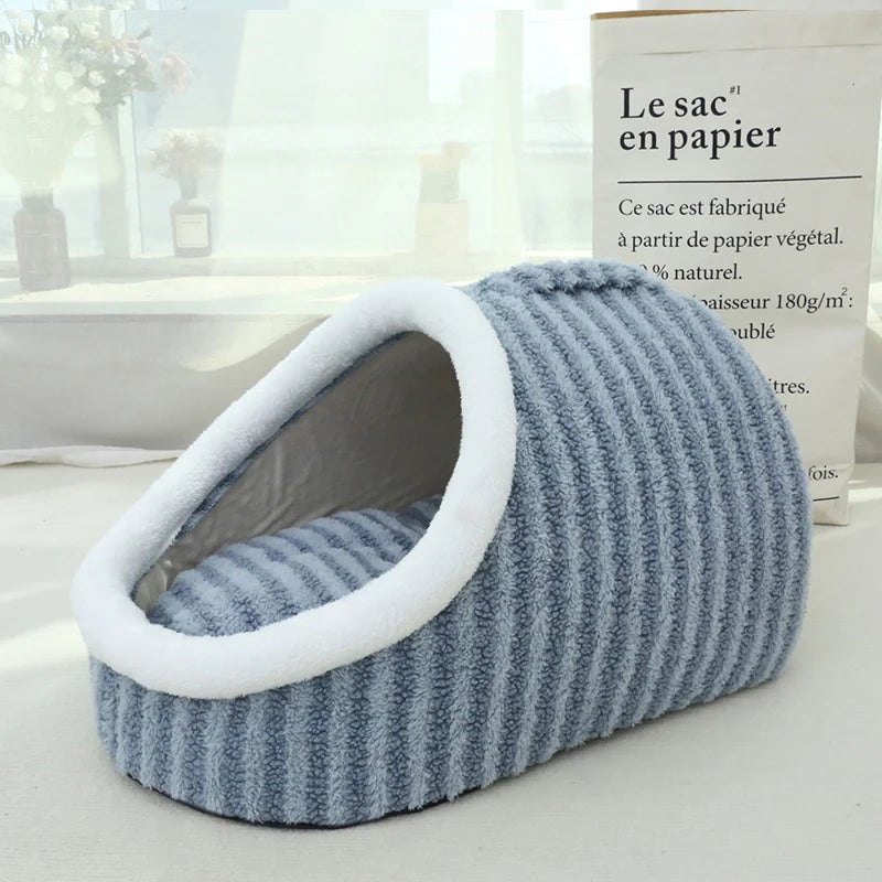 Trendy Pet Bed Four Seasons Universal Portable  Dog Bed Cartoon Striped Stand Hole Medium Small  Dog Daily Use Bed