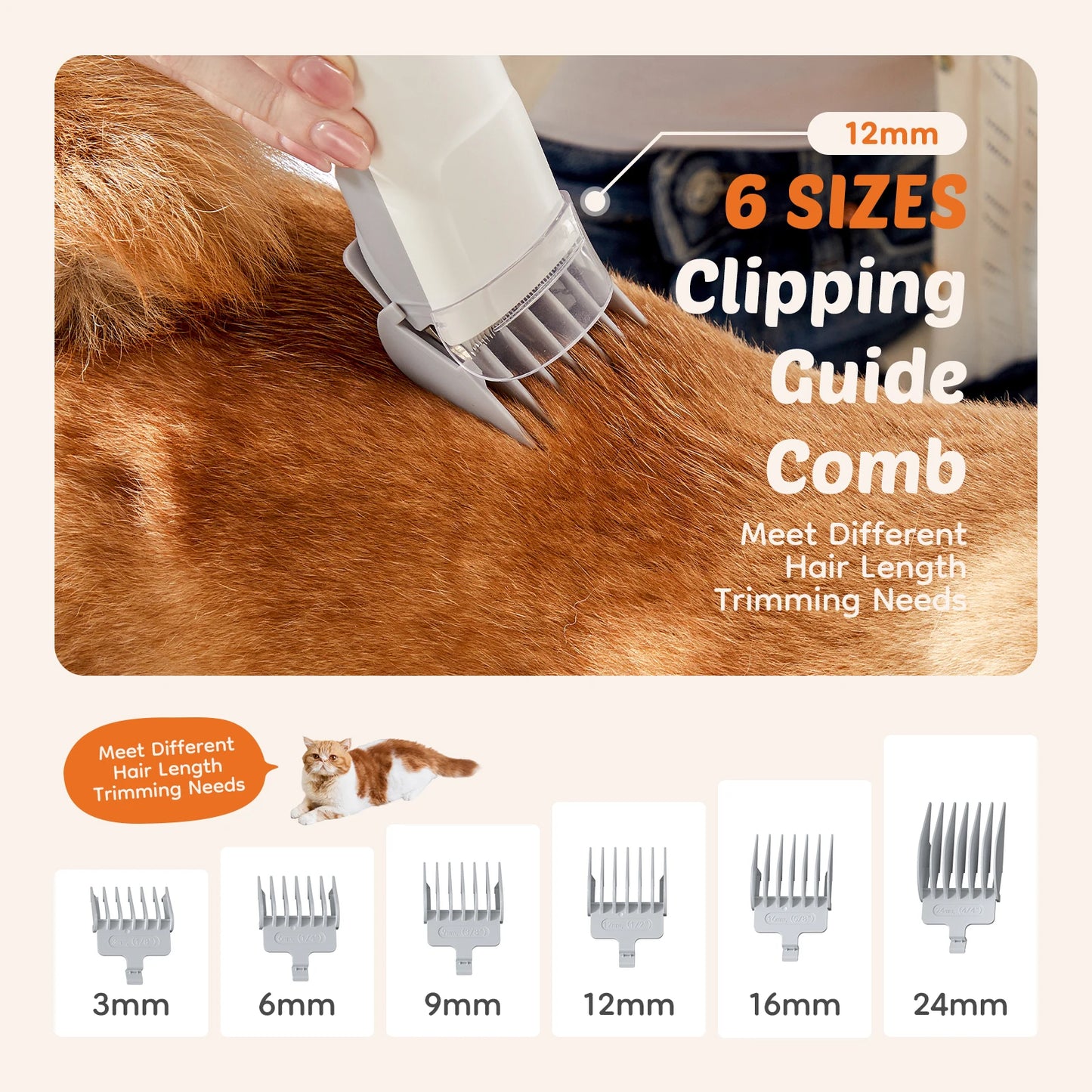 JHK 2.5L Professional Pet Grooming Vacuum Kit 3 Suction Modes and 5 Groomer Tools with Cordless Low Noise Dog Clippers for Cats