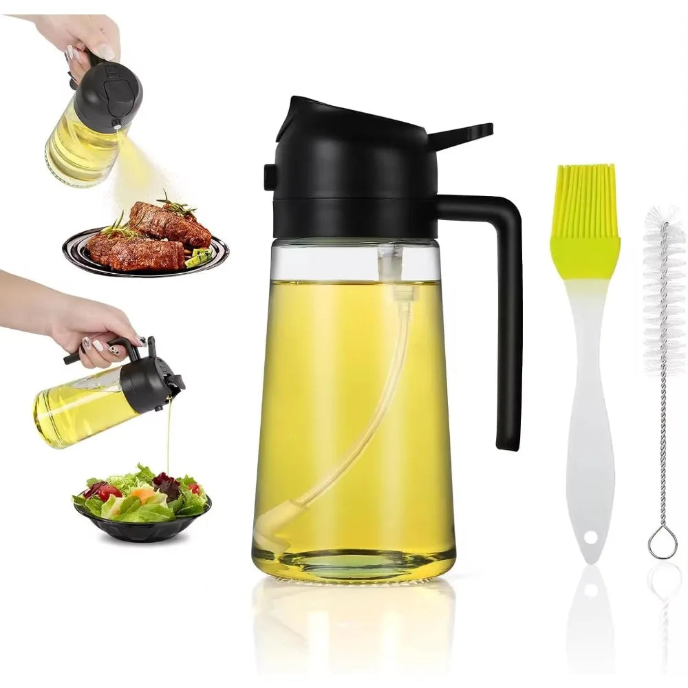 2-in-1 Oil Sprayer & Dispenser Bottle