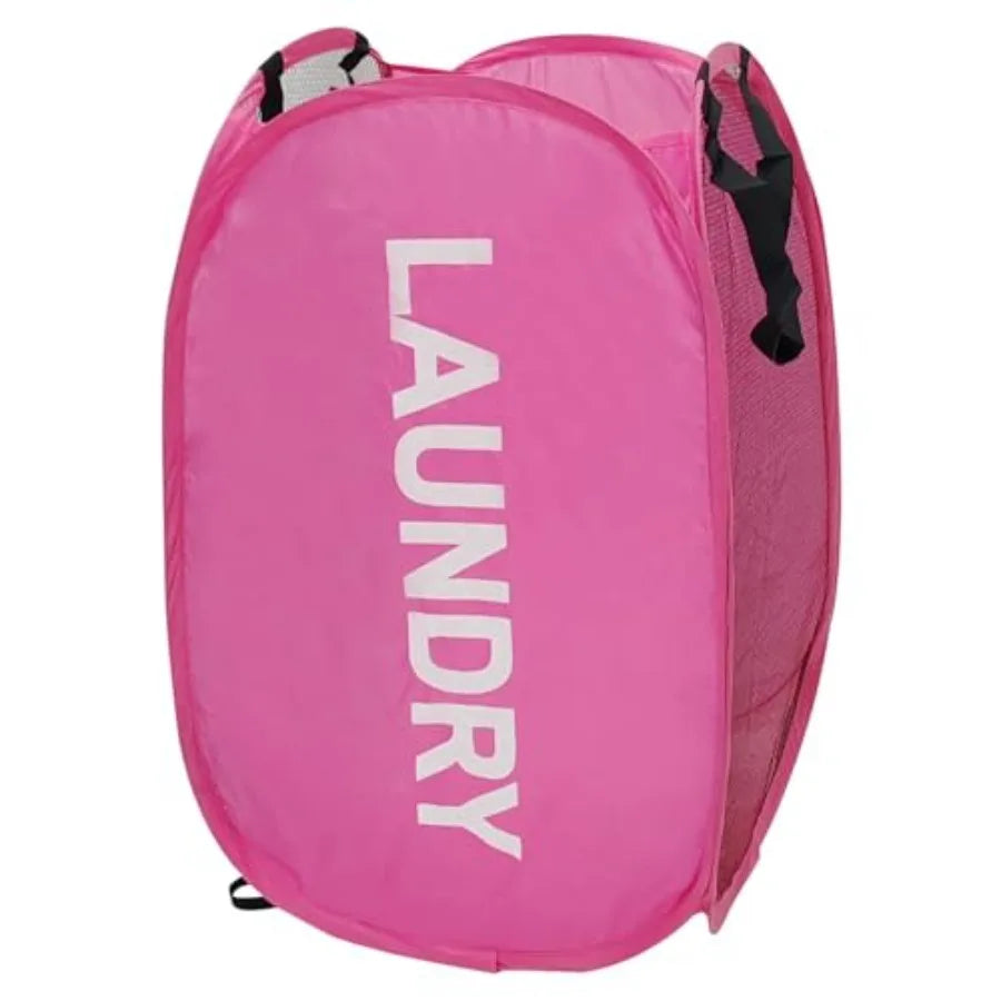 Pop-Up Collapsible Laundry Basket with Carry Handles