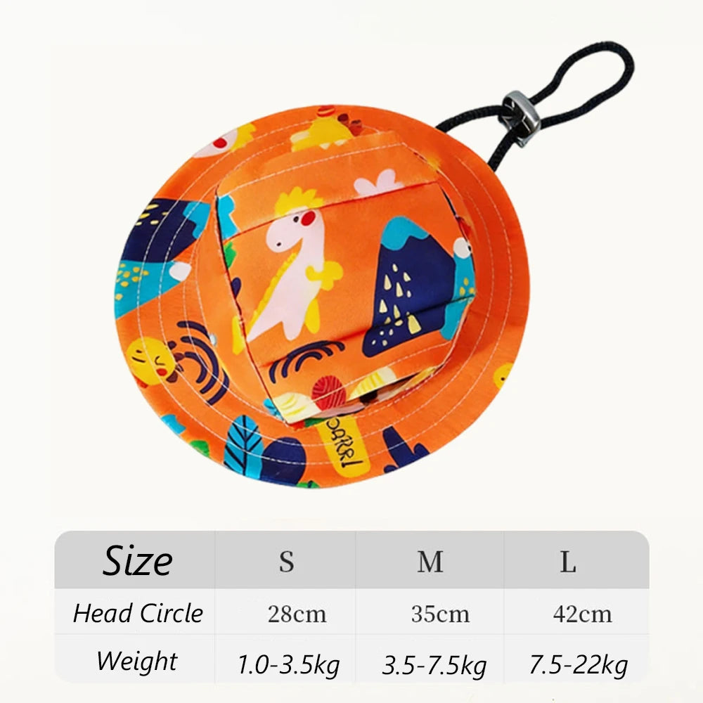 Summer Cat Dog Sunscreen Hat with Printed Checkered Pet Fisherman Hat Suitable for Cats Small Medium-sized Dogs Outdoor Supplies