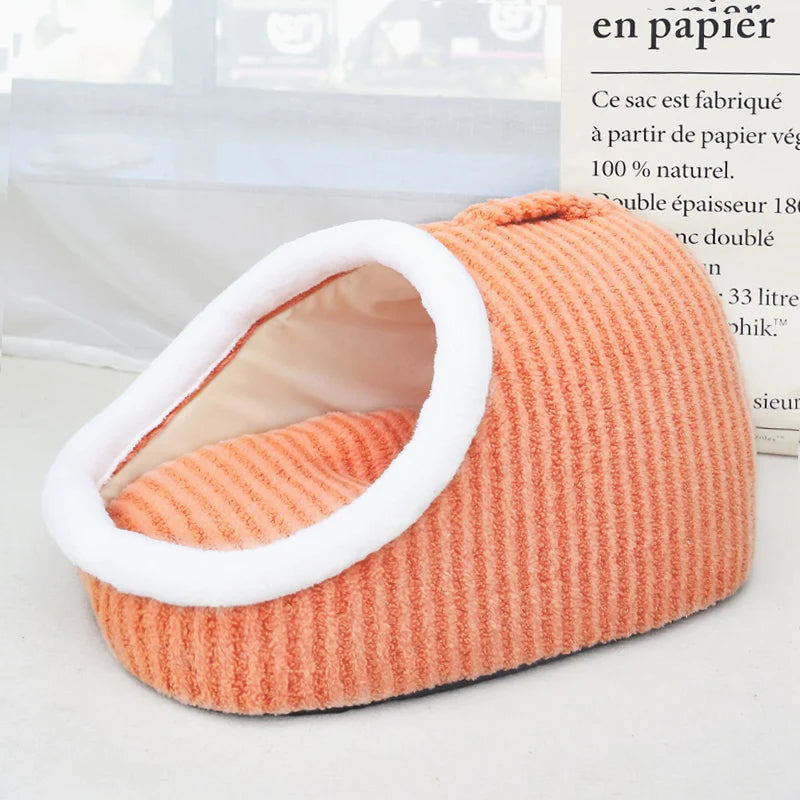Trendy Pet Bed Four Seasons Universal Portable  Dog Bed Cartoon Striped Stand Hole Medium Small  Dog Daily Use Bed