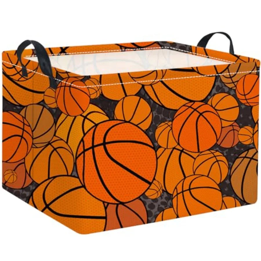 Rectangular Checkered Basket Storage Bin Collapse Storage Basket with Handles for Organizing Home Kitchen Boys and Girls Toys O