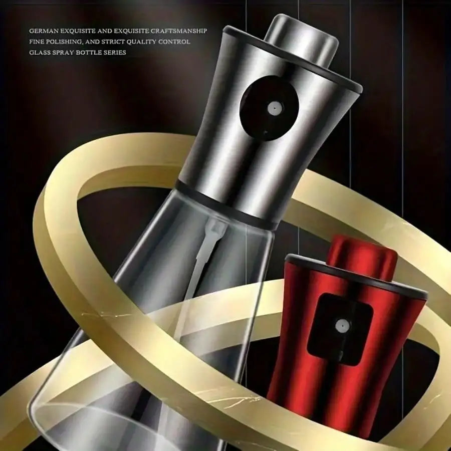 Glass Olive Oil Spray Bottle, Stainless Steel