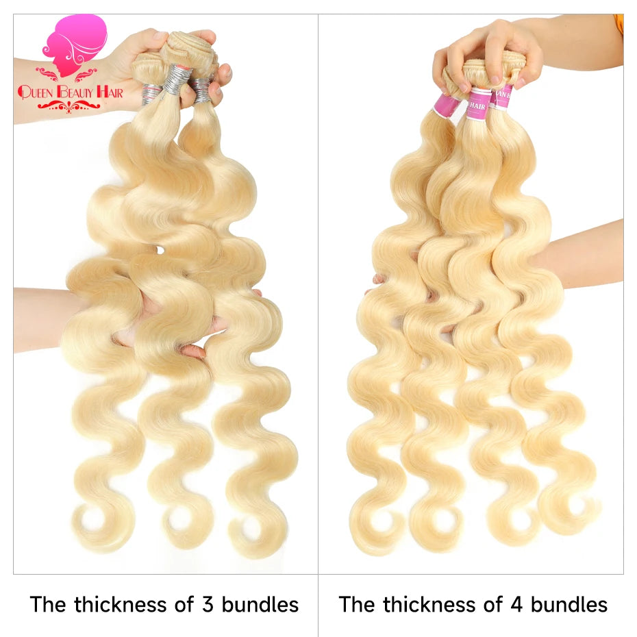 30 40 Inches 613 Honey Blonde Bundles Remy Human Hair Weave Bundles Double Track Peruvian Body Wave Bundles Human Hair Extension