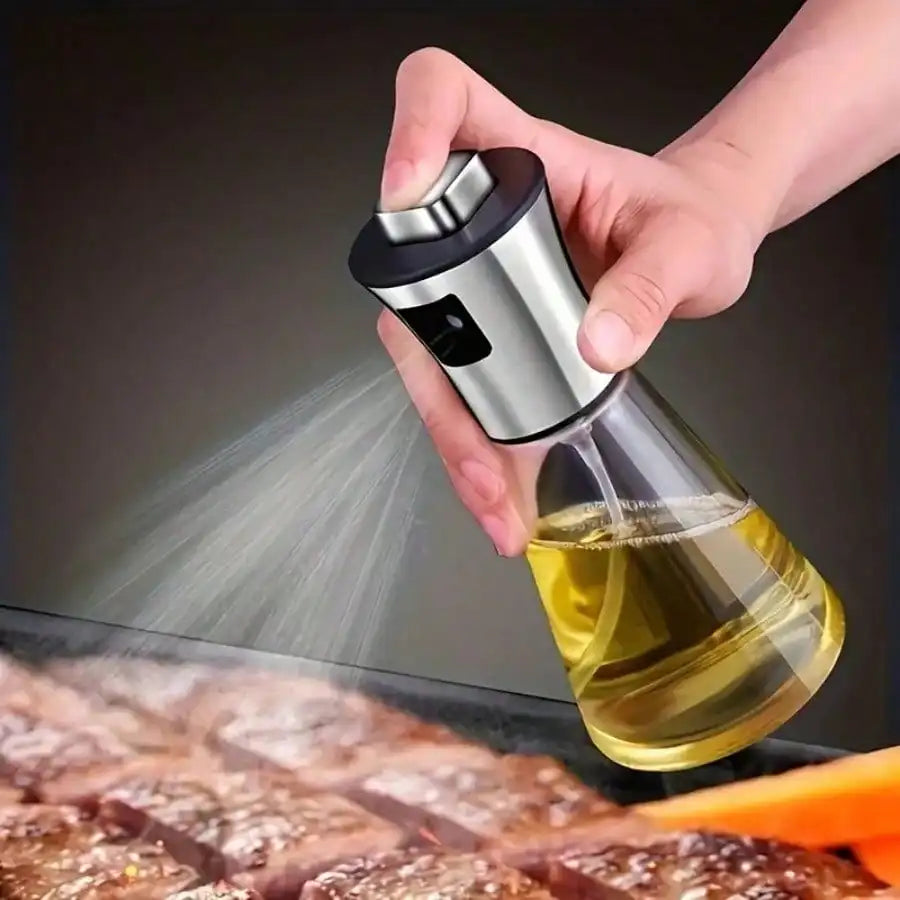 Glass Olive Oil Spray Bottle, Stainless Steel