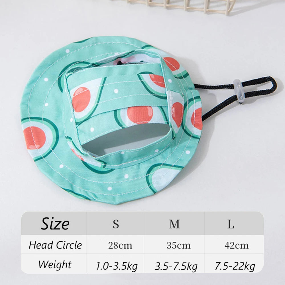 Summer Cat Dog Sunscreen Hat with Printed Checkered Pet Fisherman Hat Suitable for Cats Small Medium-sized Dogs Outdoor Supplies