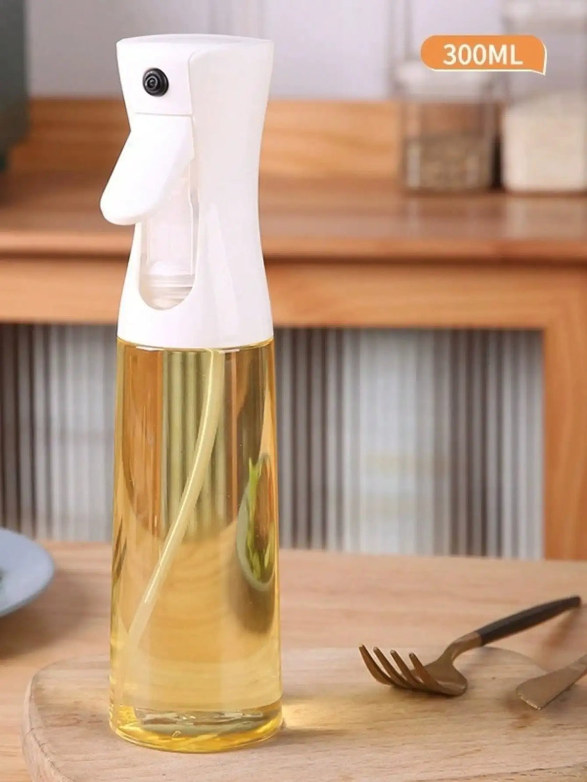 2-In-1 Olive Oil Spray Bottle And Dispenser, Produces Continuous Fine Mist, Suitable For Cooking, Air Fryer, Salad, Grilling, Baking And Frying