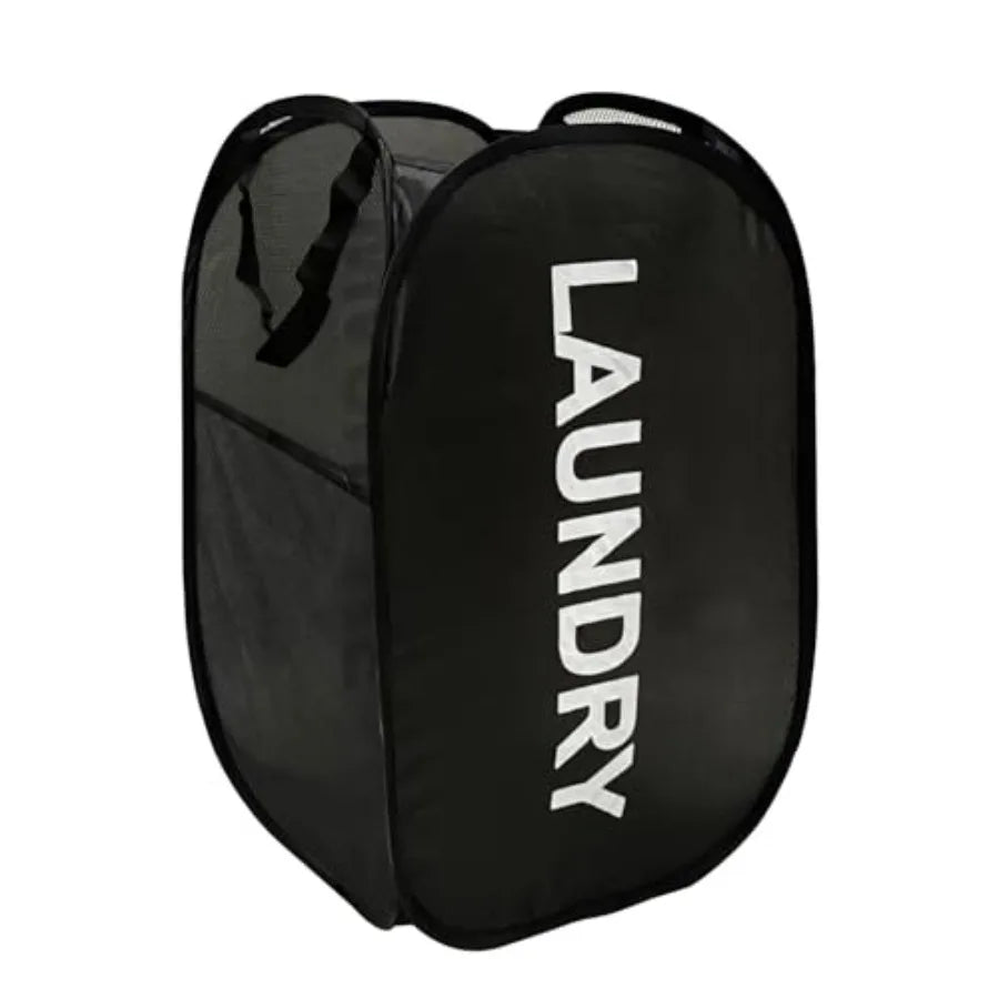 Pop-Up Collapsible Laundry Basket with Carry Handles