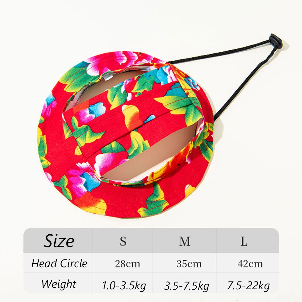Summer Cat Dog Sunscreen Hat with Printed Checkered Pet Fisherman Hat Suitable for Cats Small Medium-sized Dogs Outdoor Supplies