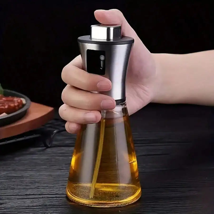Glass Olive Oil Spray Bottle, Stainless Steel