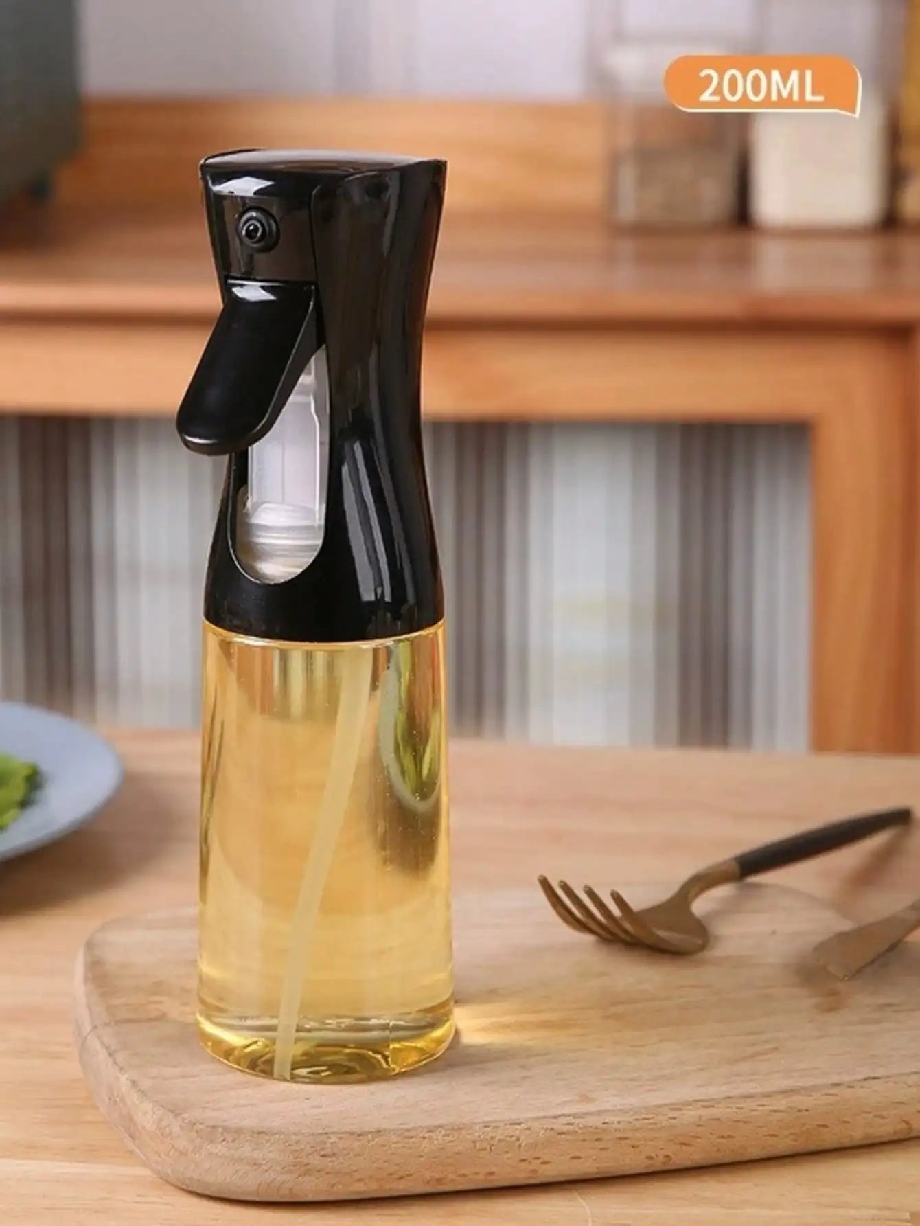 2-In-1 Olive Oil Spray Bottle And Dispenser, Produces Continuous Fine Mist, Suitable For Cooking, Air Fryer, Salad, Grilling, Baking And Frying