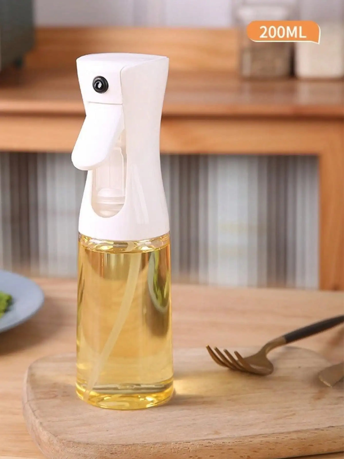2-In-1 Olive Oil Spray Bottle And Dispenser, Produces Continuous Fine Mist, Suitable For Cooking, Air Fryer, Salad, Grilling, Baking And Frying