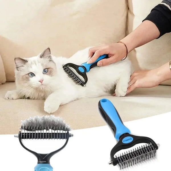 Double Sided Stainless Steel Pet Grooming Brush Dog Cat Hair Remover Comb Tangle Removal Pet Supplies