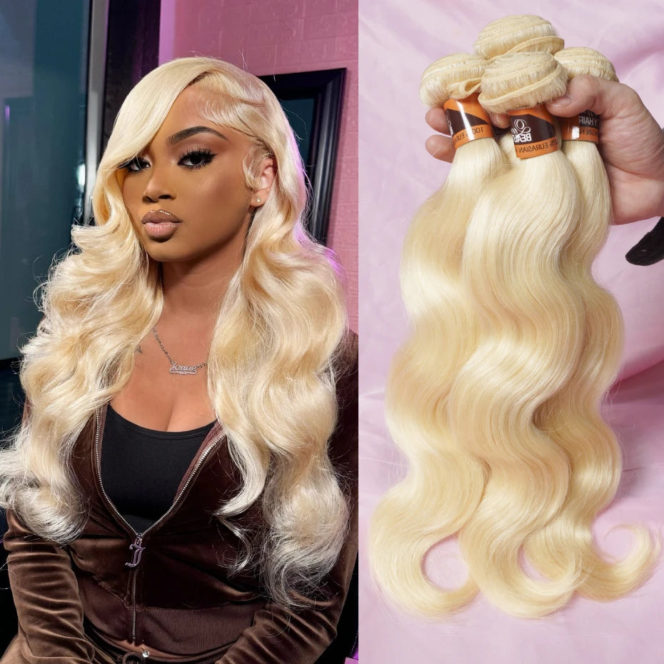 30 40 Inches 613 Honey Blonde Bundles Remy Human Hair Weave Bundles Double Track Peruvian Body Wave Bundles Human Hair Extension