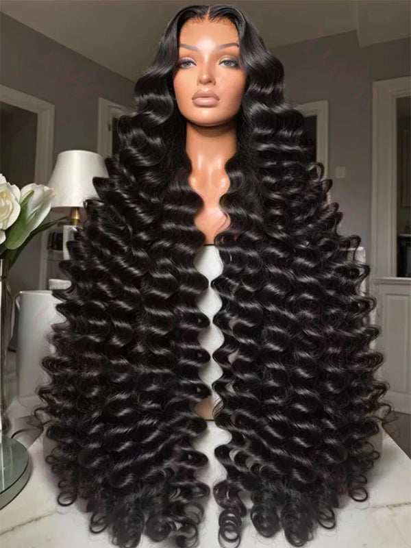 Loose Deep 13x6 Lace Front Human Hair Wig 30 40 Inches Brazilian Water Deep Wave 13x4 HD Lace Frontal Wig Curly Wigs For Women