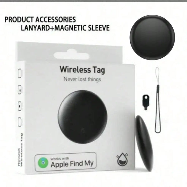 Compatible With IOS System Smart AirTag Tracker (IOS Only), Same Size As Original IOS Tag, Suitable For AirTag Protective Case, Silicone Keychain, Item Locator/Key Finder, Applicable For Pets, Bags, Luggage, Bicycles, Cars An