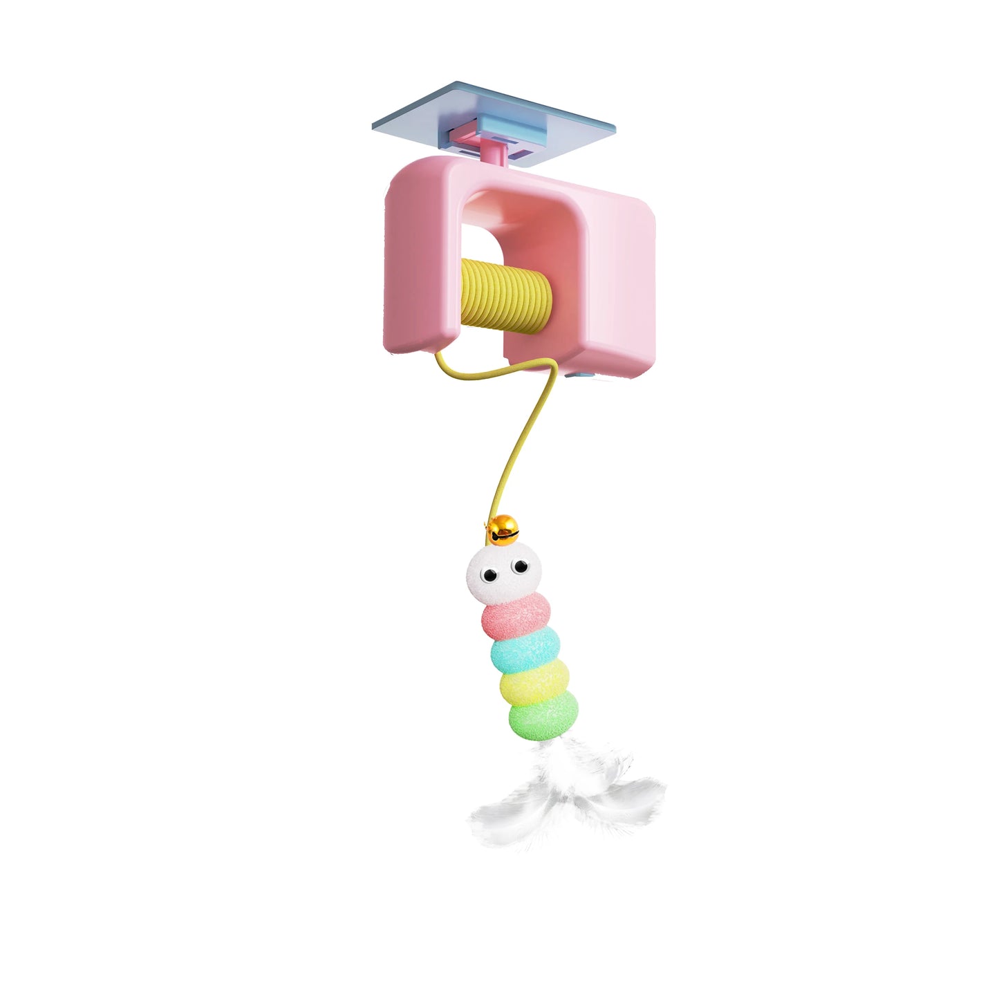 Cats Toys Pet Stress Relief Rechargeable Interactive Hanging Door Automatic Electric Flying Bird Cat Toy for Hunt Elastic Rope